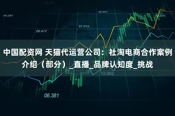 中国配资网 天猫代运营公司：社淘电商合作案例介绍（部分）_直播_品牌认知度_挑战